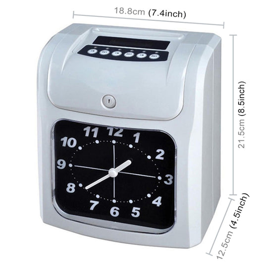 Electronic Time Clock Paper Card English Attendance Machine Punch Machine, Support Music Bell - Others by buy2fix | Online Shopping UK | buy2fix