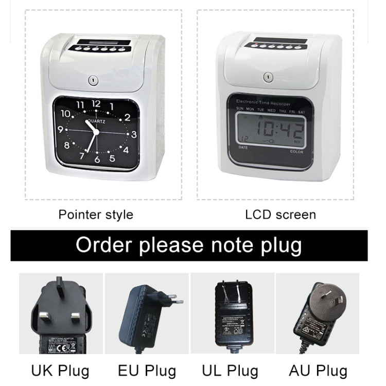 Electronic Time Clock Paper Card English Attendance Machine Punch Machine, Support Music Bell by buy2fix