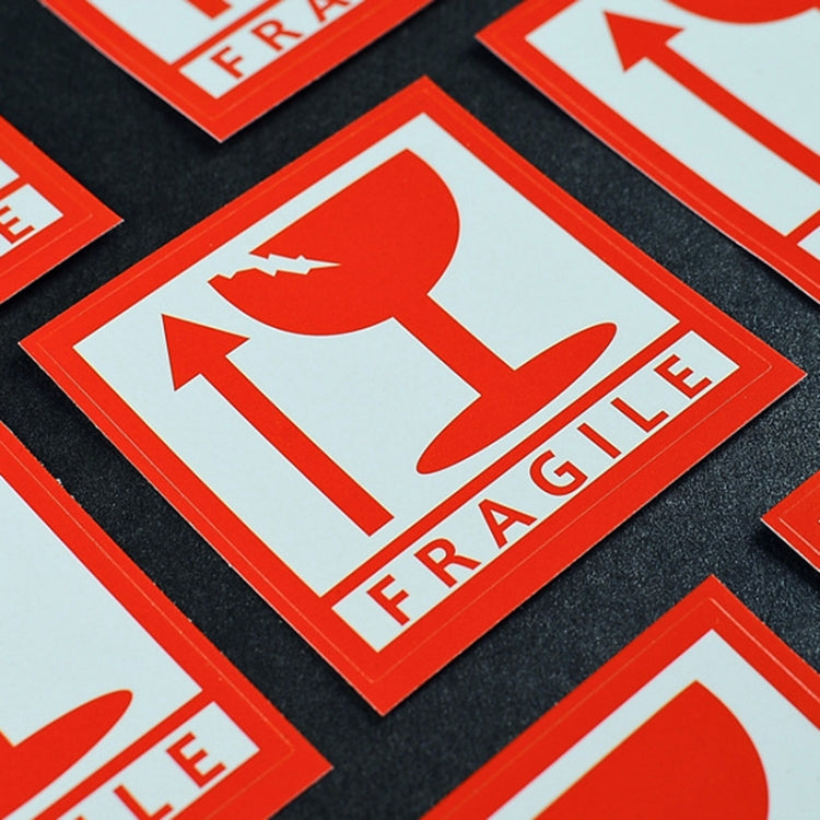 1000 PCS Self-adhesive English Warning Sticker Fragile Label, Size: 5.5x5.5cm - Printer Paper & Stickers by buy2fix | Online Shopping UK | buy2fix