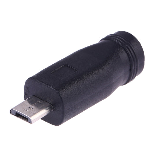 DC 5.5 x 2.1mm Female to Micro USB Male Power Converter(Black) by buy2fix