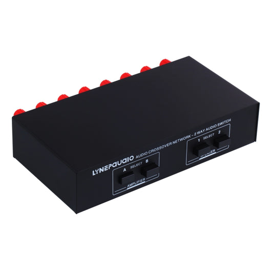 B822 Passive Speaker Switch 2 Channel Power Amplifier Audio Switch Loudspeaker, 2 Input and 2 Output(Black) by buy2fix