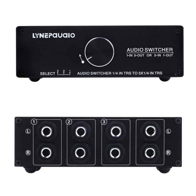 B833 Passive Speaker Stereo Switch Loudspeaker, 1 Input and 3 Output or 3 Input and 1 Output (Black) - by buy2fix | Online Shopping UK | buy2fix