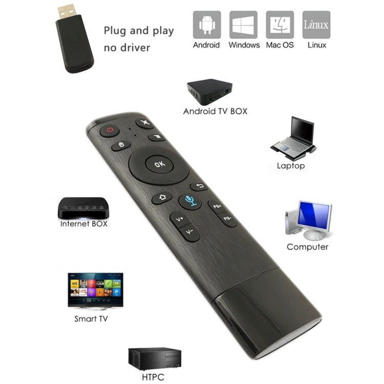 Q5 2.4G RF 3D Brushed Fashion Sense Universal Voice Version Air Mouse Remote Controller - Universal by buy2fix | Online Shopping UK | buy2fix