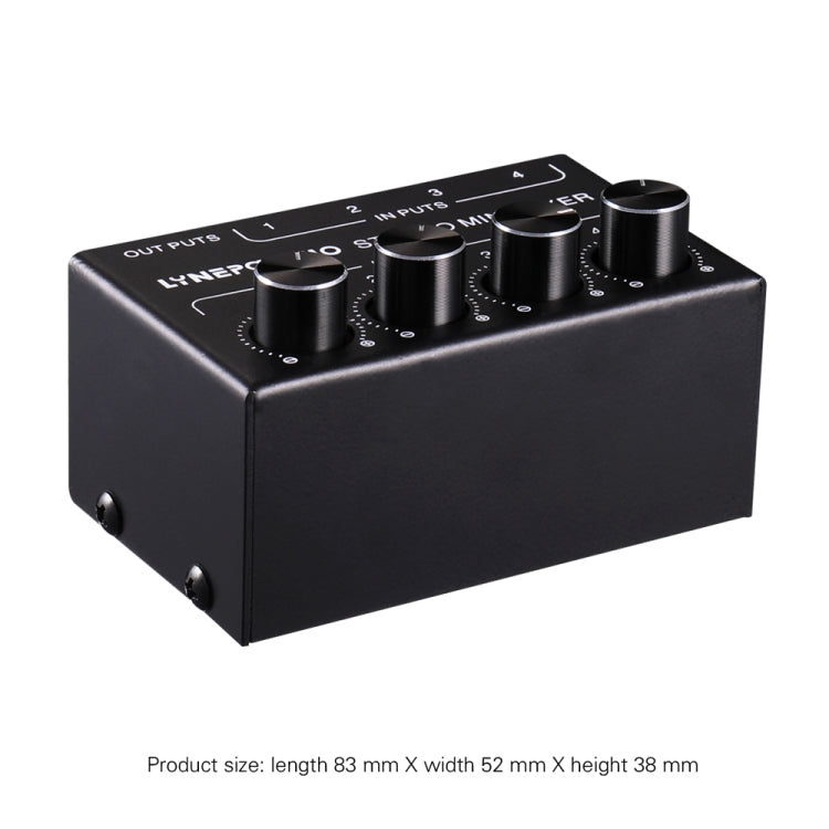 LINEPAUDIO B896 Four-channel Sassive Mixer (Black) - by buy2fix | Online Shopping UK | buy2fix