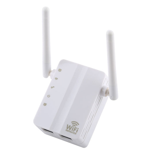 300Mbps Wireless-N Range Extender WiFi Repeater Signal Booster Network Router with 2 External Antenna, EU Plug(White) by buy2fix