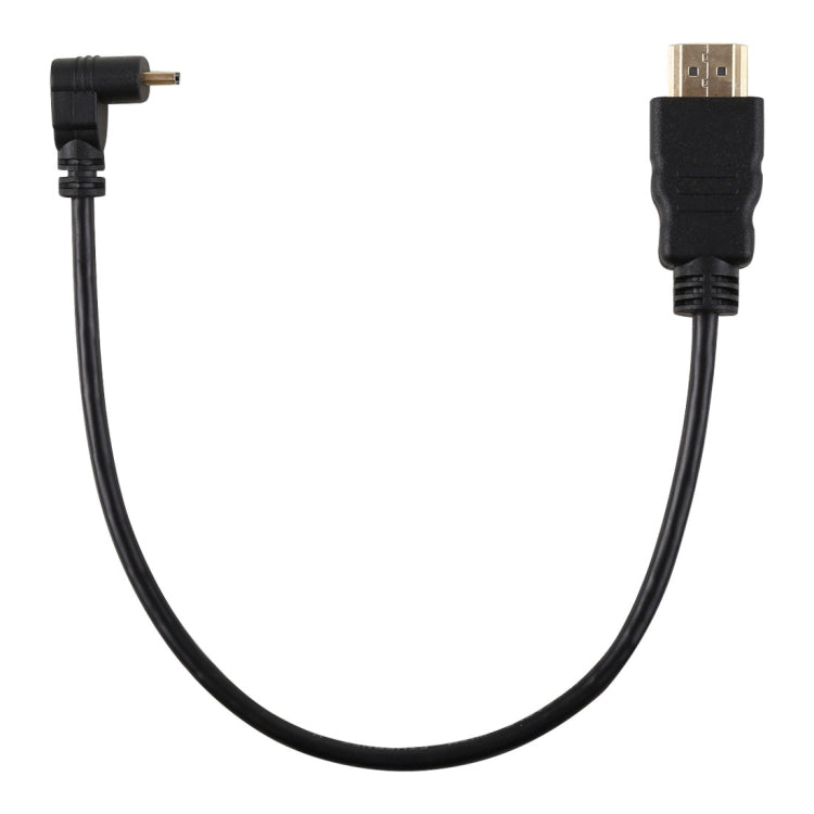 30cm 4K HDMI Male to Micro HDMI Positive Angled Male Gold-plated Connector Adapter Cable - by buy2fix | Online Shopping UK | buy2fix