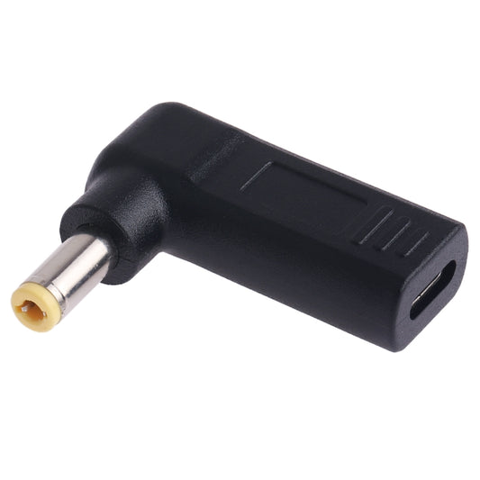 USB-C / Type-C Female to 5.5 x 2.5mm Male Plug Elbow Adapter Connector - Universal Power Adapter by buy2fix | Online Shopping UK | buy2fix