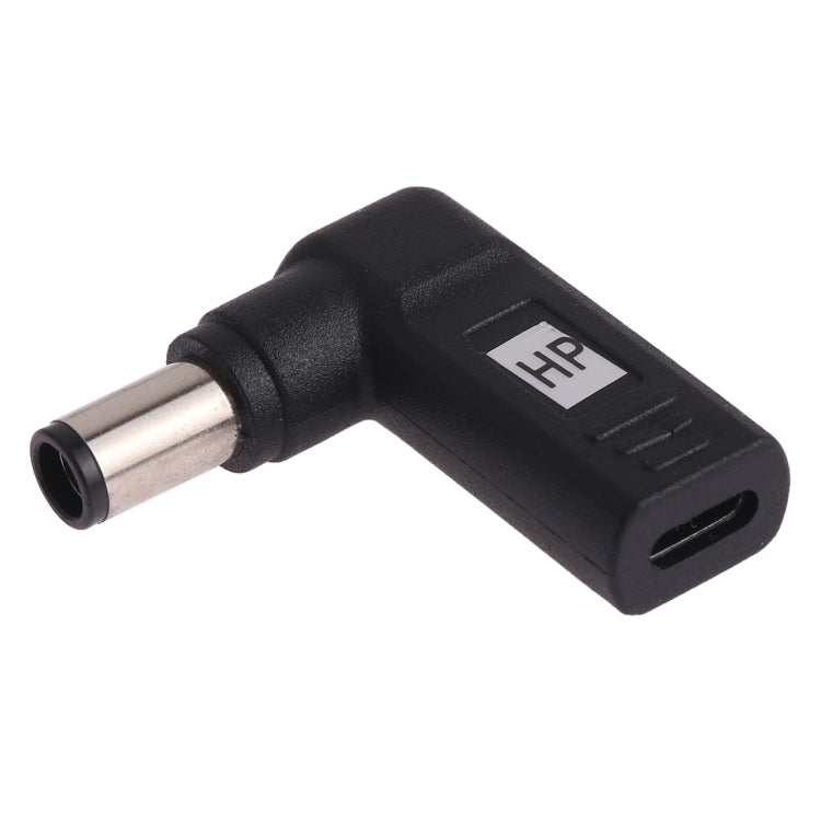 USB-C / Type-C Female to 7.4 x 5.0mm Male Plug Elbow Adapter Connector for HP Laptops - For HP by buy2fix | Online Shopping UK | buy2fix