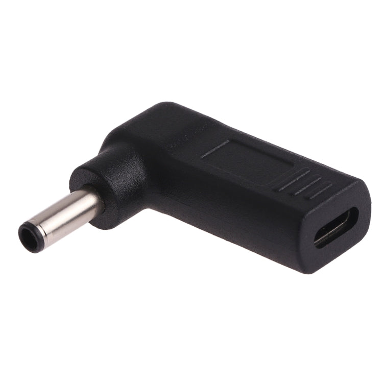 USB-C / Type-C Female to 4.5 x 3.0mm Male Plug Elbow Adapter Connector (Black) - Universal Power Adapter by buy2fix | Online Shopping UK | buy2fix
