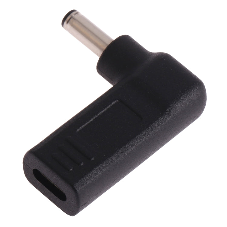 USB-C / Type-C Female to 4.5 x 3.0mm Male Plug Elbow Adapter Connector (Black) - Universal Power Adapter by buy2fix | Online Shopping UK | buy2fix
