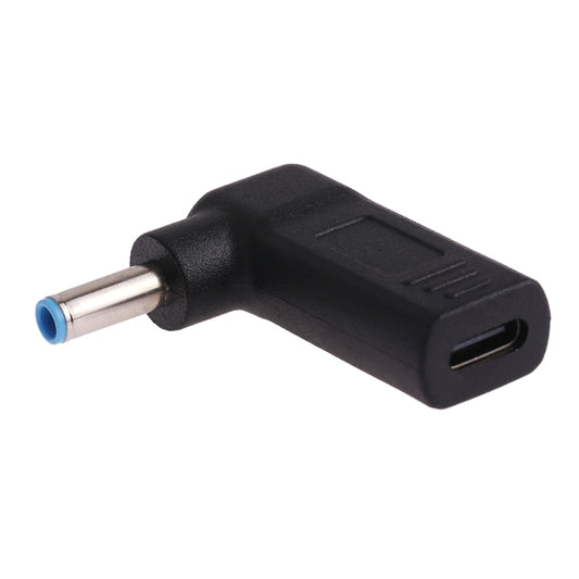USB-C / Type-C Female to 4.5 x 3.0mm Male Plug Elbow Adapter Connector (Blue) - Universal Power Adapter by buy2fix | Online Shopping UK | buy2fix