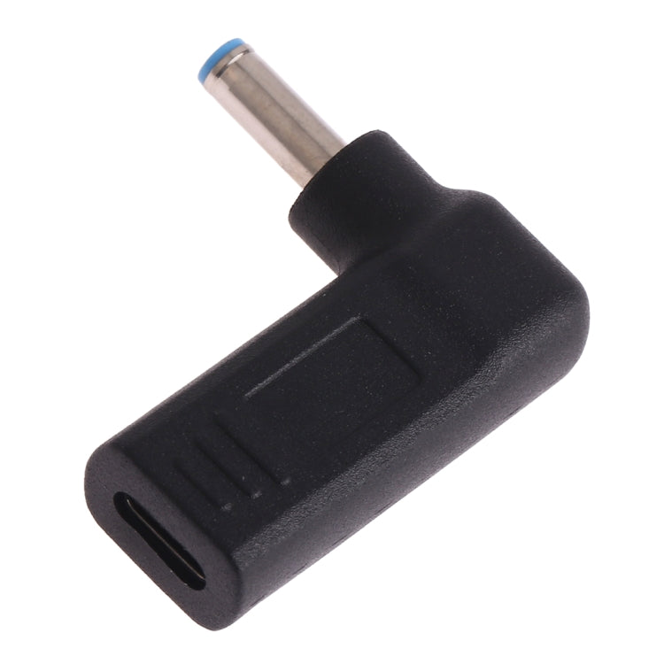 USB-C / Type-C Female to 4.5 x 3.0mm Male Plug Elbow Adapter Connector (Blue) - Universal Power Adapter by buy2fix | Online Shopping UK | buy2fix
