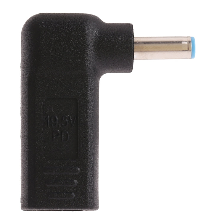 USB-C / Type-C Female to 4.5 x 3.0mm Male Plug Elbow Adapter Connector (Blue) - Universal Power Adapter by buy2fix | Online Shopping UK | buy2fix
