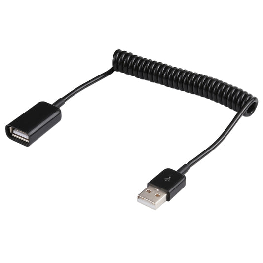 1m USB-A Male to USB-A Female Spring Coiled Cable by buy2fix