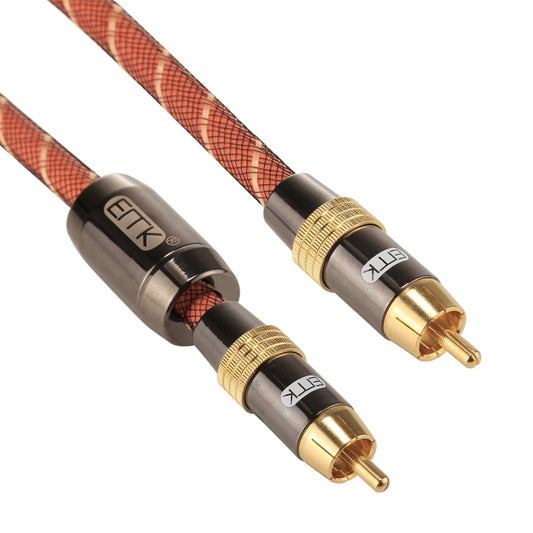 EMK TZ/A 5m OD8.0mm Gold Plated Metal Head RCA to RCA Plug Digital Coaxial Interconnect Cable Audio / Video RCA Cable by EMK