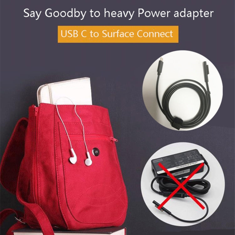 USB-C / Type-C to 6 Pin Magnetic Male Laptop Power Charging Cable for Microsoft Surface Pro 7 / 6 / 5 , Cable Length: about 1.5m - For Microsoft by buy2fix | Online Shopping UK | buy2fix