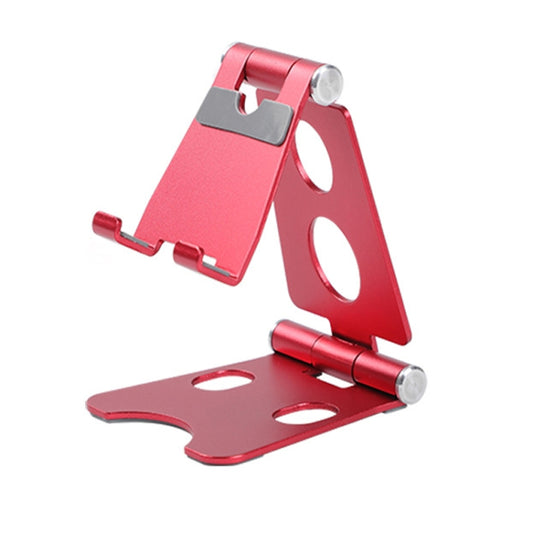 ROOSTAND R2 Aluminum Alloy Mobile Desktop Tablet Bracket Double Folding Lazy Artifact, Size: 6.4x7x9cm(Rose Red) by buy2fix