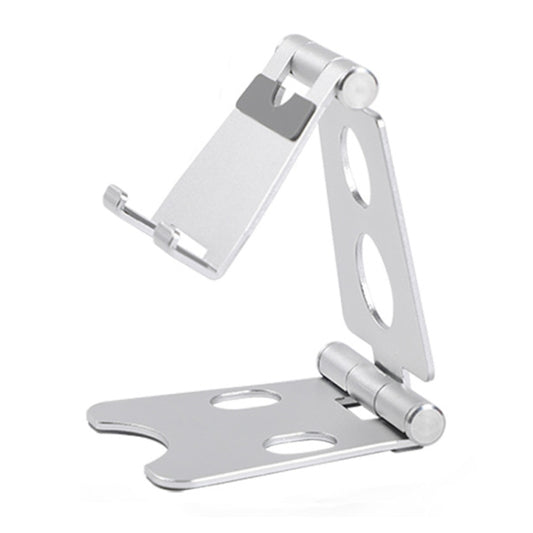 ROOSTAND R2 Aluminum Alloy Mobile Desktop Tablet Bracket Double Folding Lazy Artifact, Size: 6.4x7x9cm(Silver) by buy2fix