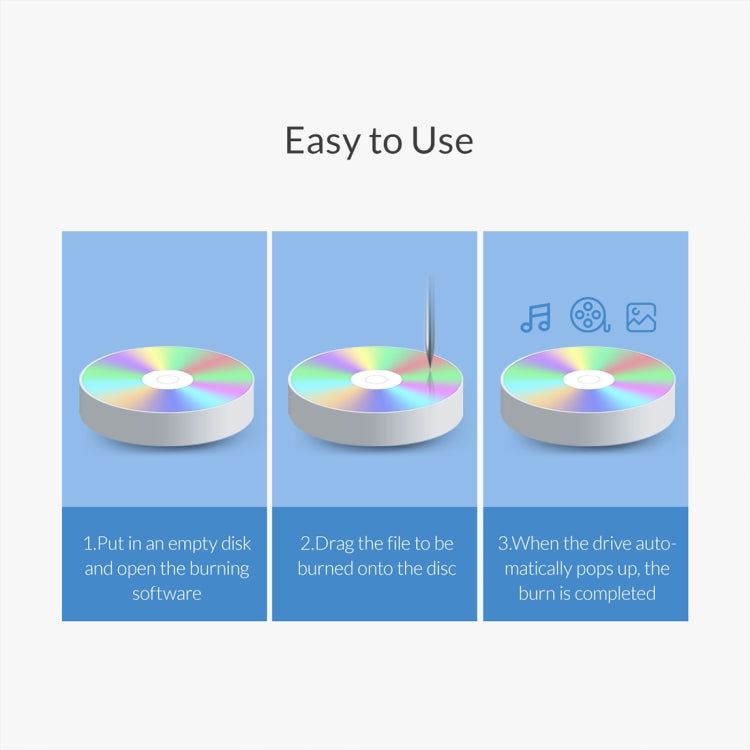 ORICO DVD-XD007 Portable USB 3.0 Interface External CD DVD Optical Drive CD/DVD-RW Recorder by ORICO