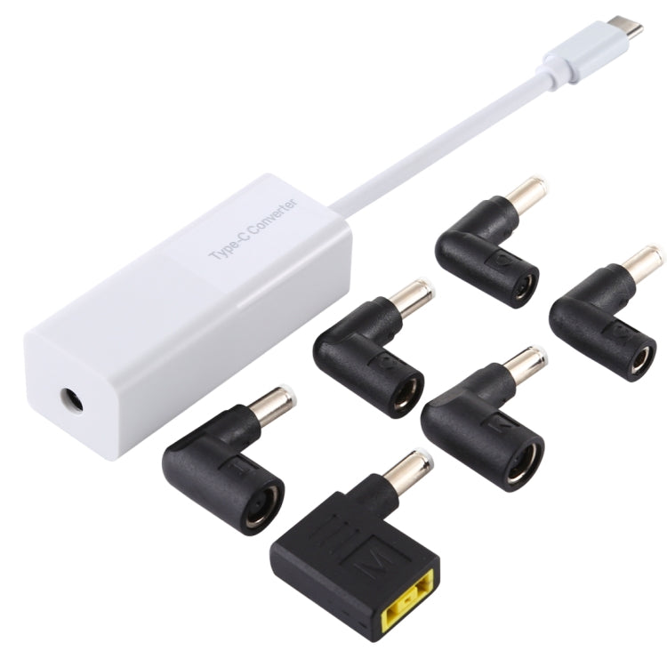 Laptop Power Adapter 65W USB-C / Type-C Converter to 6 in 1 Power Adapter (White) - Universal Power Adapter by buy2fix | Online Shopping UK | buy2fix