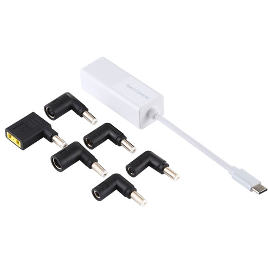 Laptop Power Adapter 65W USB-C / Type-C Converter to 6 in 1 Power Adapter (White) - Universal Power Adapter by buy2fix | Online Shopping UK | buy2fix