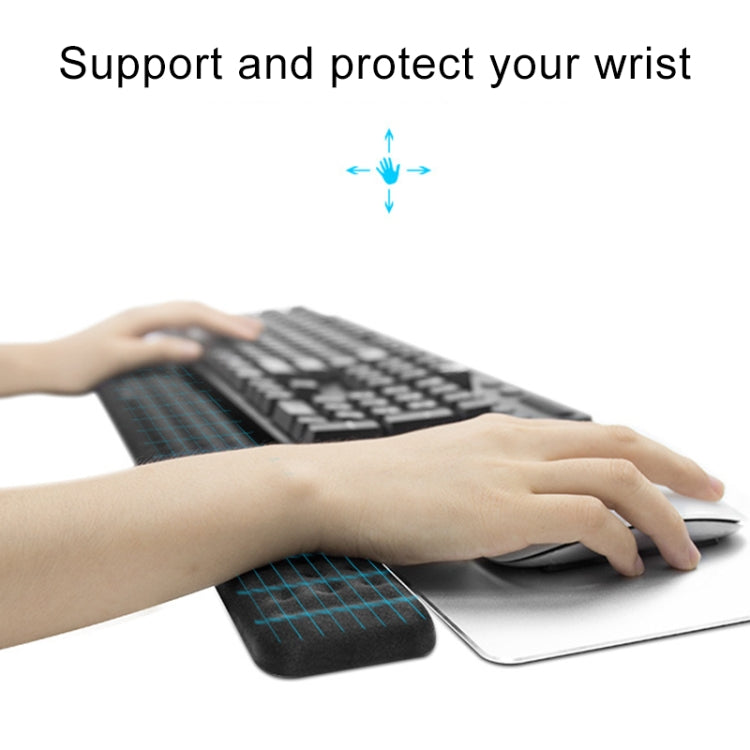 Mechanical Keyboard Wrist Rest Memory Foam Mouse Pad, Size : M (Black) by buy2fix