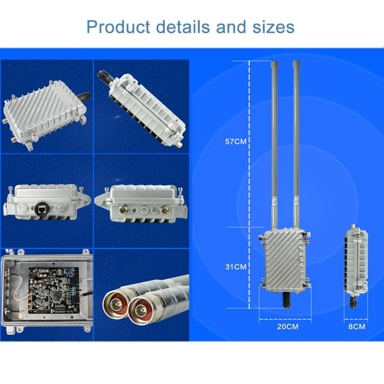 COMFAST CF-WA700 Qualcomm AR9341 300Mbps/s Outdoor Wireless Network Bridge with Dual Antenna 48V POE Adapter & AP / Router Mode, Classfication Function, 85 Devices Connecting Synchronously by COMFAST