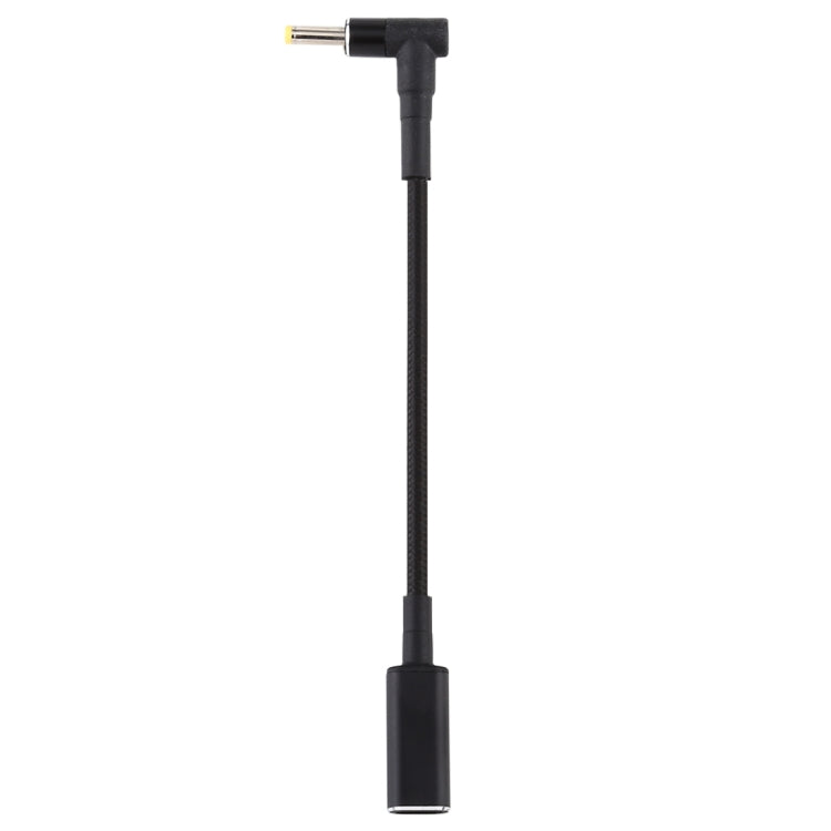 4.0 x 1.7mm Elbow to USB-C / Type-C Adapter Nylon Braid Cable - Universal Power Adapter by buy2fix | Online Shopping UK | buy2fix