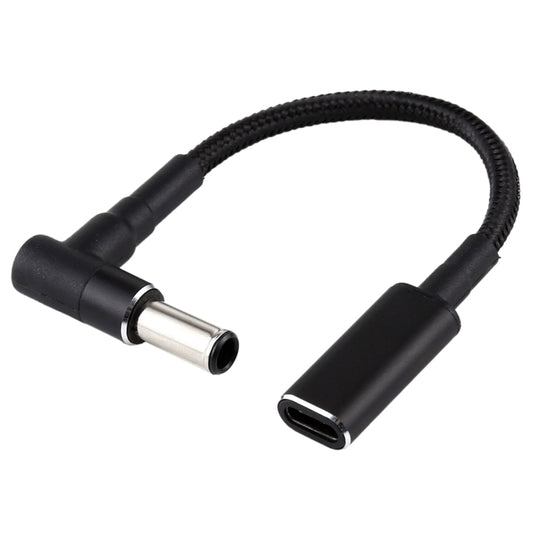 6.0 x 1.4mm Elbow to USB-C / Type-C Adapter Nylon Braid Cable - Universal Power Adapter by buy2fix | Online Shopping UK | buy2fix