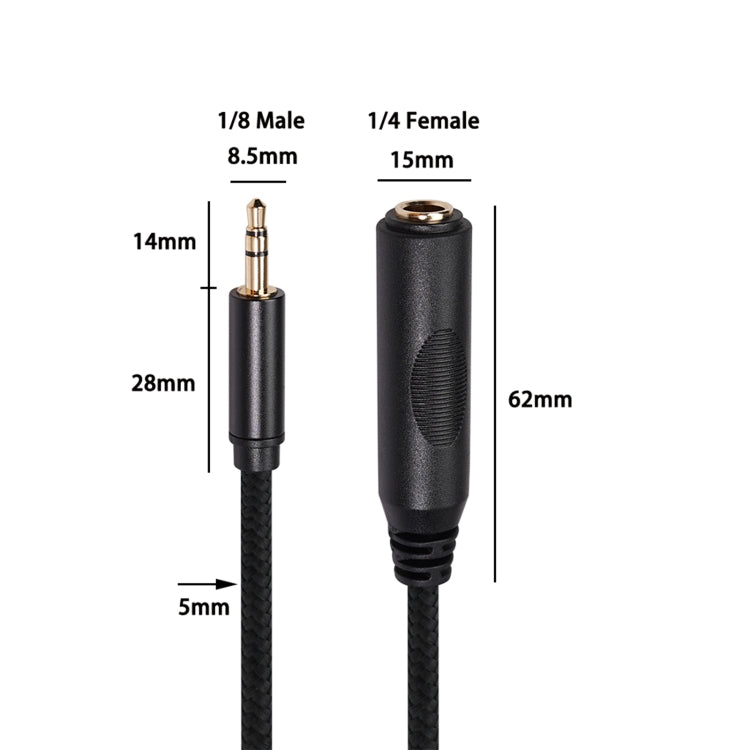 3662B 6.35mm Female to 3.5mm Male Audio Adapter Cable, Length: 3m - Aux Cable by buy2fix | Online Shopping UK | buy2fix
