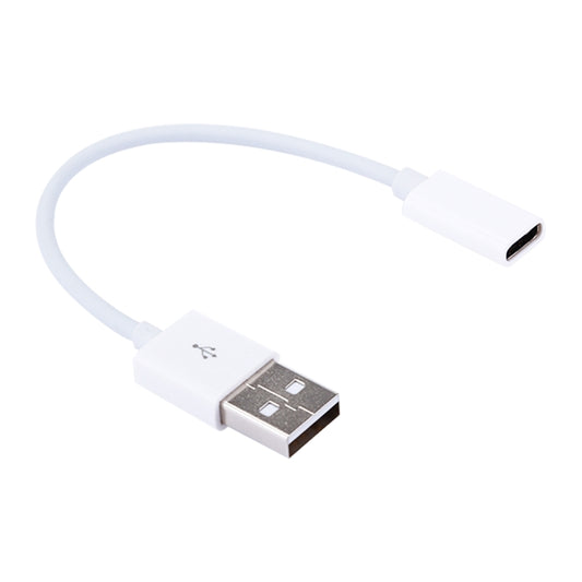 15cm USB 2.0 Male to USB-C / Type-C Female Connector Adapter Cable(White) by buy2fix
