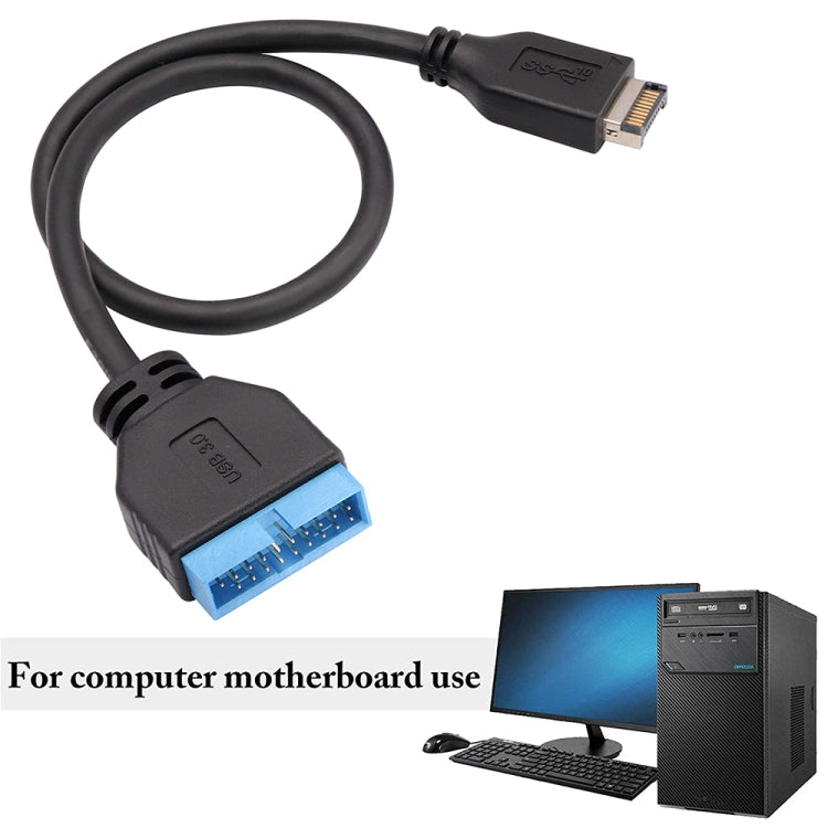 30cm USB 3.1 Type-E to USB 3.0 Motherboard 19 Pin Male Expansion Cable - USB 3.0 by buy2fix | Online Shopping UK | buy2fix