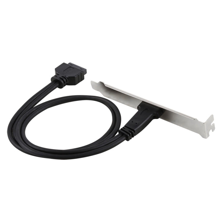 50cm USB-C / Type-C Female to USB 3.0 Motherboard 20 Pin Female Panel Expansion Bracket Mount Cable - Cable & Adapters by buy2fix | Online Shopping UK | buy2fix