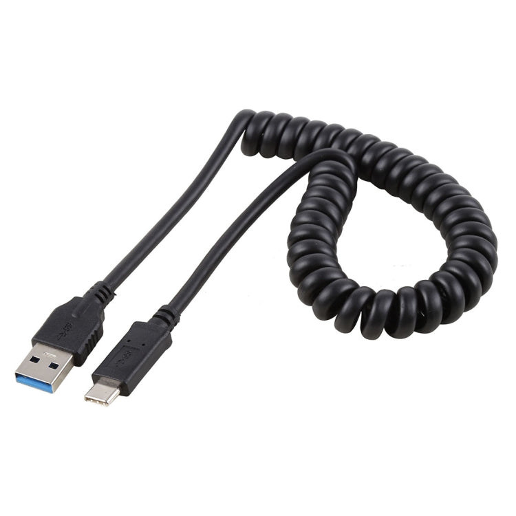 1.5m High Speed USB 3.0 Male to USB-C / Type-C Male Retractable Spring Extension Cable - USB 3.0 by buy2fix | Online Shopping UK | buy2fix
