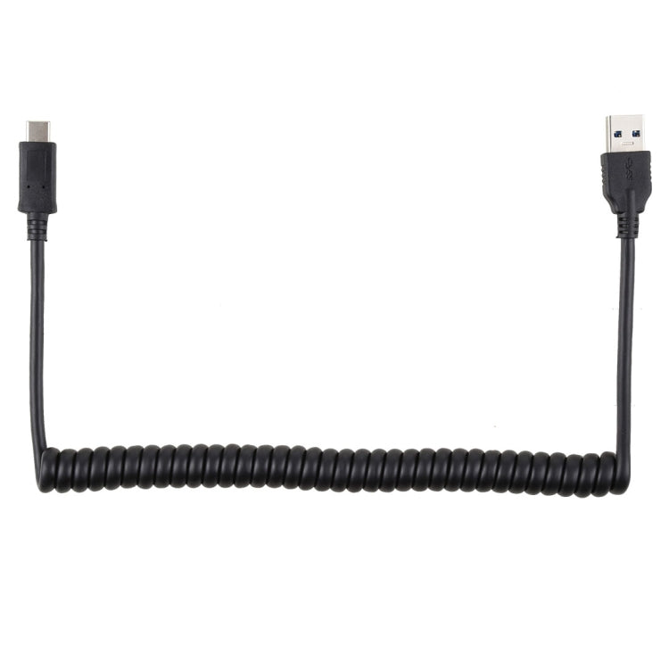 1.5m High Speed USB 3.0 Male to USB-C / Type-C Male Retractable Spring Extension Cable - USB 3.0 by buy2fix | Online Shopping UK | buy2fix