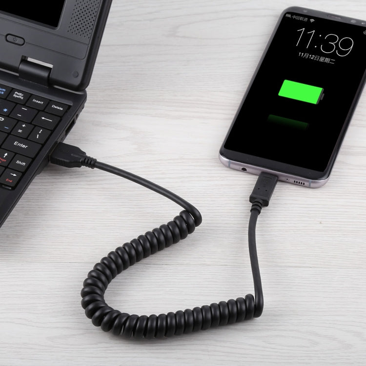 1.5m High Speed USB 3.0 Male to USB-C / Type-C Male Retractable Spring Extension Cable - USB 3.0 by buy2fix | Online Shopping UK | buy2fix