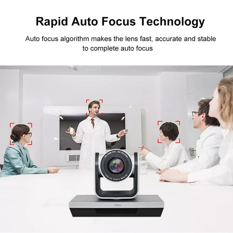 YANS YS-H20U USB HD 1080P Wide-Angle Video Conference Camera with Remote Control, US Plug(Grey) by YANS