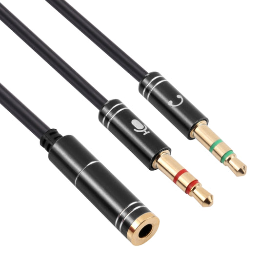 3.5mm Female to 2 x 3.5mm Male Adapter Cable(Black) by buy2fix