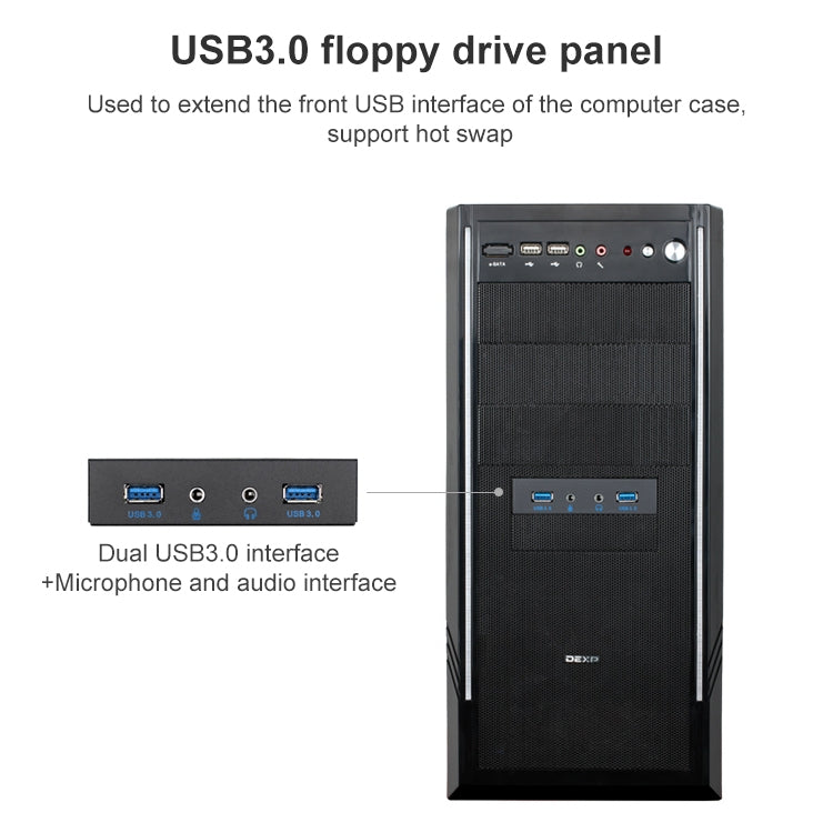 2 Ports + HD-AUDIO USB 3.0 Front Panel Data Hub by buy2fix