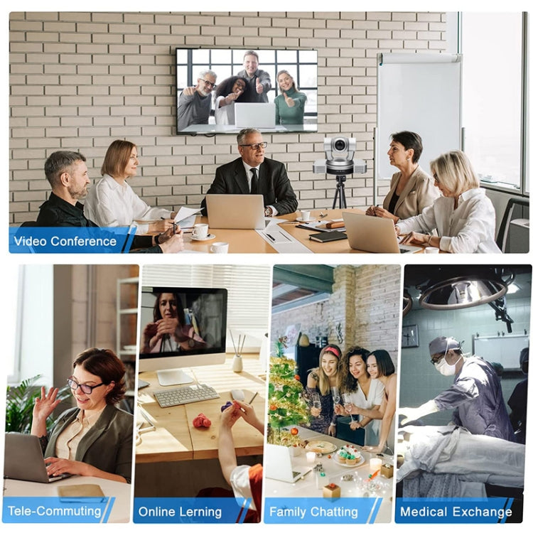 YANS YS-H820UH 1080P HD 20X Zoom Lens Video Conference Camera with Remote Control, USB2.0/HDMI Outoput, US Plug (Silver) by YANS