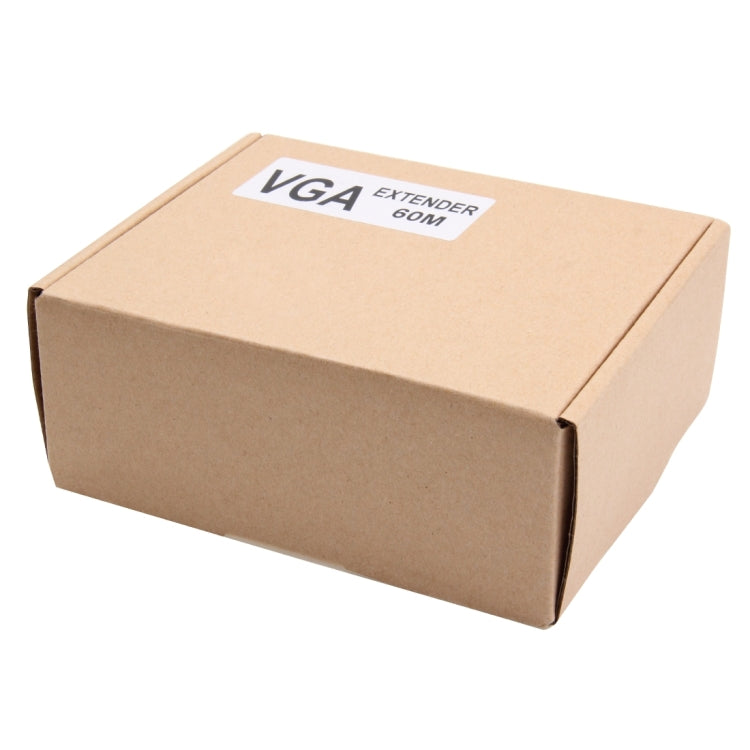 VGA Signal to RJ45 Signal Extender Transmitter + Receiver Converter Ethernet Cable, Transmission Distance: 60m by buy2fix