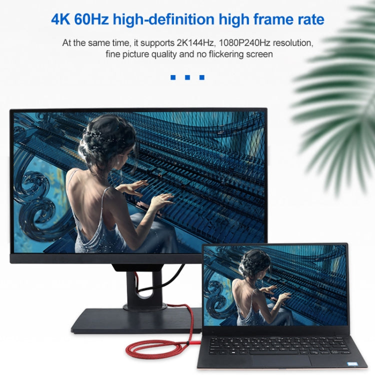 4K 60Hz USB-C / Type-C Male to DisplayPort Male HD Adapter Cable by buy2fix