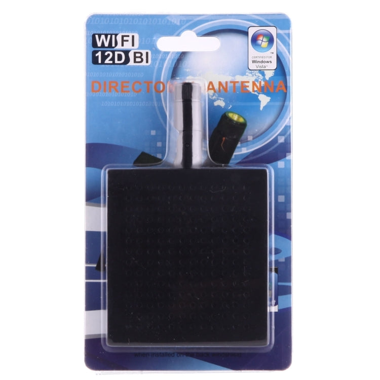 12dBi SMA Male Connector 2.4GHz Panel WiFi Antenna(Black) by buy2fix