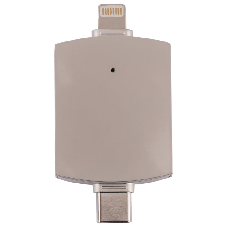 4 in 1 8 Pin + USB-C / Type-C Male to USB 3.0 + USB Female OTG Card Reader - Card Reader by buy2fix | Online Shopping UK | buy2fix