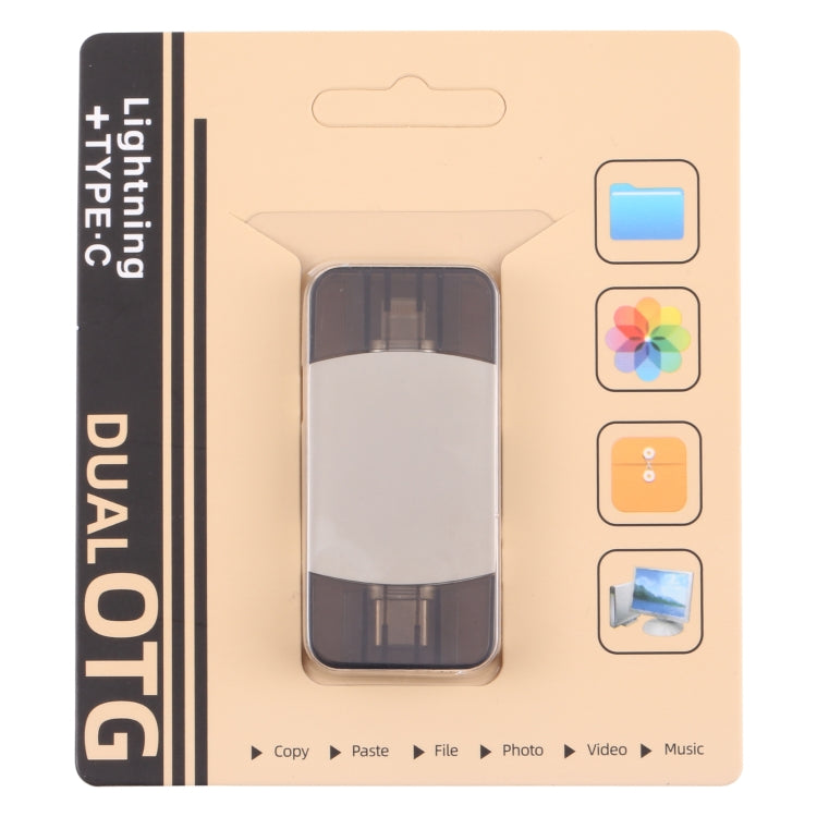 4 in 1 8 Pin + USB-C / Type-C Male to USB 3.0 + USB Female OTG Card Reader - Card Reader by buy2fix | Online Shopping UK | buy2fix