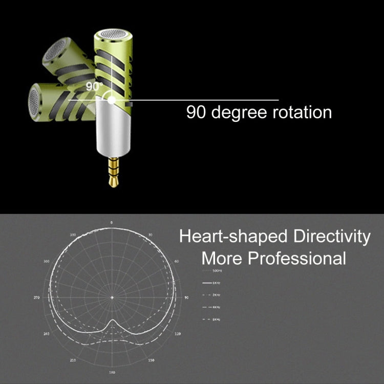 R1 Mini Condenser Record Microphone, For Smart Phones, Tablets and Other Audio Device with 3.5mm Earphone Port(Green) - Other Accessories by buy2fix | Online Shopping UK | buy2fix