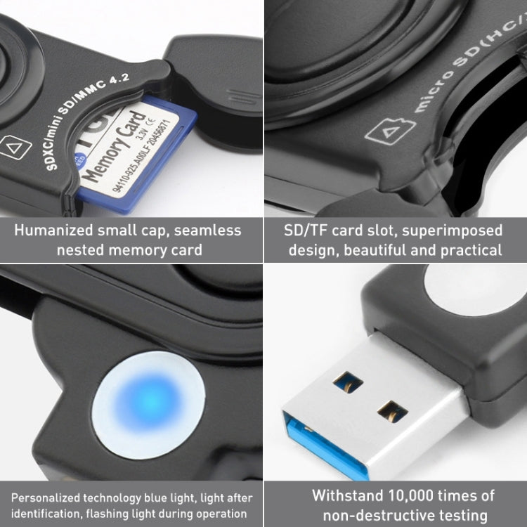 Rocketek CR3 USB3.0 2 in 1 SD / TF Card Reader by ROCKETEK