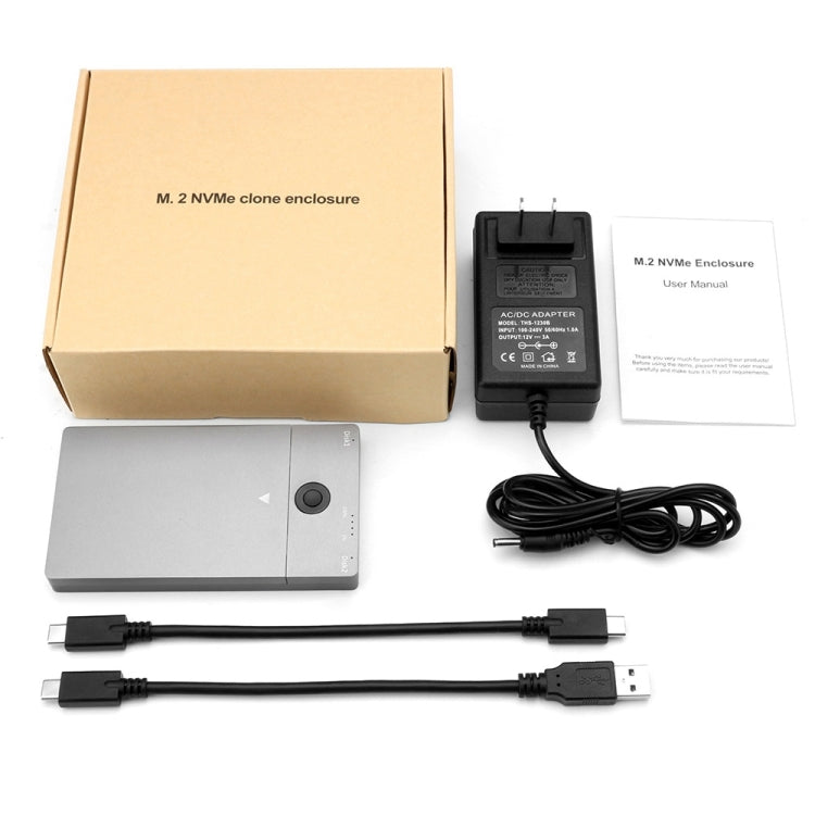 Rocketek ME921 USB3.1 Gen2 Dual M.2 Solid State Drive Box NVMe Docking Station, UK Plug by ROCKETEK