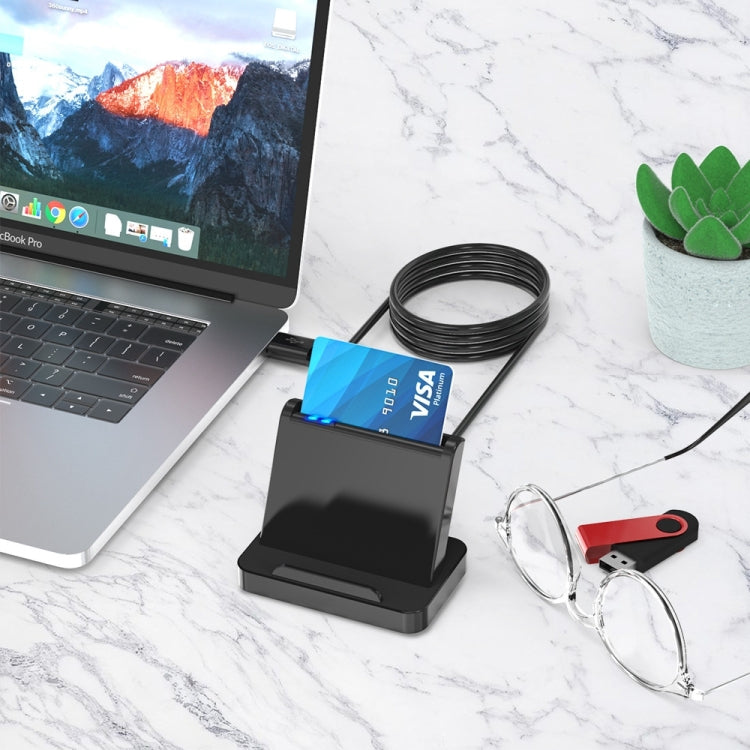 Rocketek SCR816 USB2.0 CAC / SIM / IC / ATM Smart Card Reader (Black) - by ROCKETEK | Online Shopping UK | buy2fix