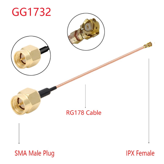 IPX Female to GG1732 SMA Male RG178 Adapter Cable, Length: 15cm by buy2fix